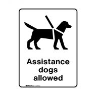 PF856257 Public Area Sign - Assistance Dogs Allowed 