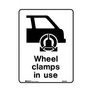 PF856319 Public Area Sign - Wheel Clamps In Use 