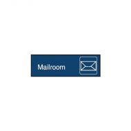 PF863086 Engraved Office Sign - Mailroom + Symbol 