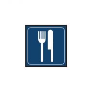 PF863106 Engraved Office Sign - Knife + Fork Graphic 