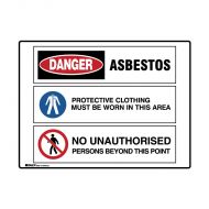 PF871518 Multiple Message Sign - Asbestos 