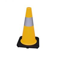 Value Traffic Cone With Reflective - 450mm, Yellow