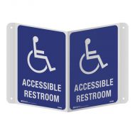 3D Restroom Projecting Sign - Accessible, 250 x 175mm, Poly