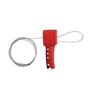 All Purpose Cable Lockout, PVC Coated Steel Cable, Red