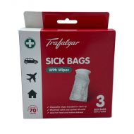 Trafalgar Sick Bags and wipes