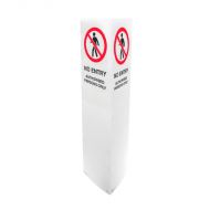 Bollard Signs - No Entry Authorised Persons Only, Flute