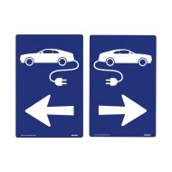 Parking Control Sign - Charging Station Picto with Arrow, 300 x 450mm