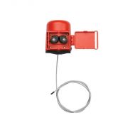 No-Handle Valve Lockout with Cable, Red