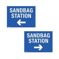 Sandbag Station with Arrow Sign, 600 x 450mm, Metal