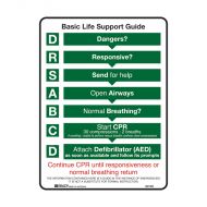 Basic Life Support DRSABCD Guide Sign 