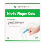 First Aiders Choice Disposable Nitrile Finger Cots – Pack of 100