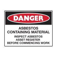 Danger Sign - Asbestos Containing Material
