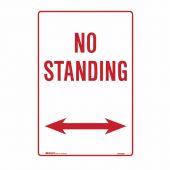 843449 No Standing Sign - No Standing Arrow Both Ways 
