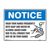 Notice Sign - Wash Your Hands Frequently