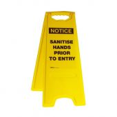 Sanitise Hands Prior To Entry Deluxe Floor Stands Notice
