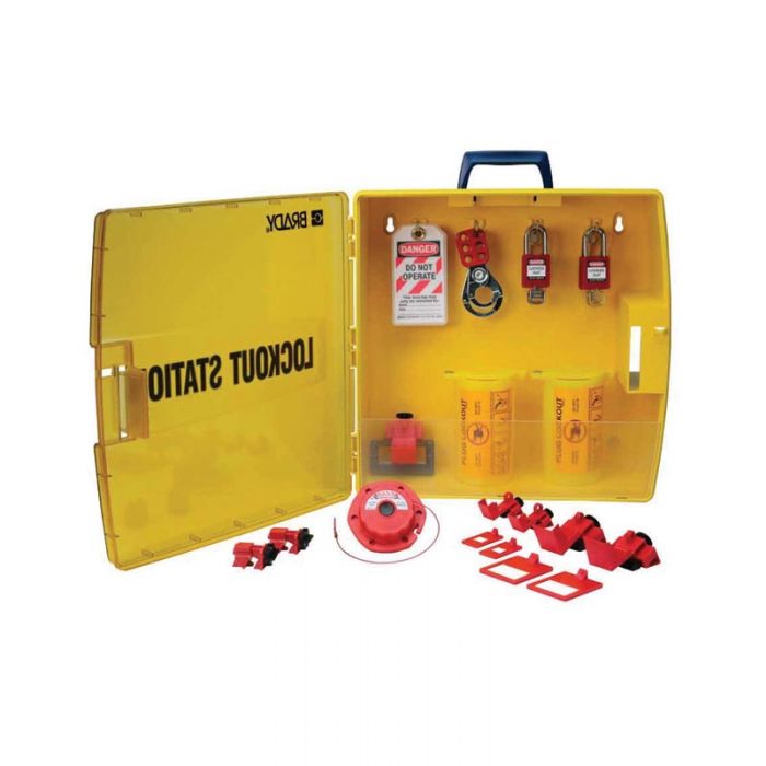105940 Portable Electrical Lockout Station With 6 Safety Padlocks