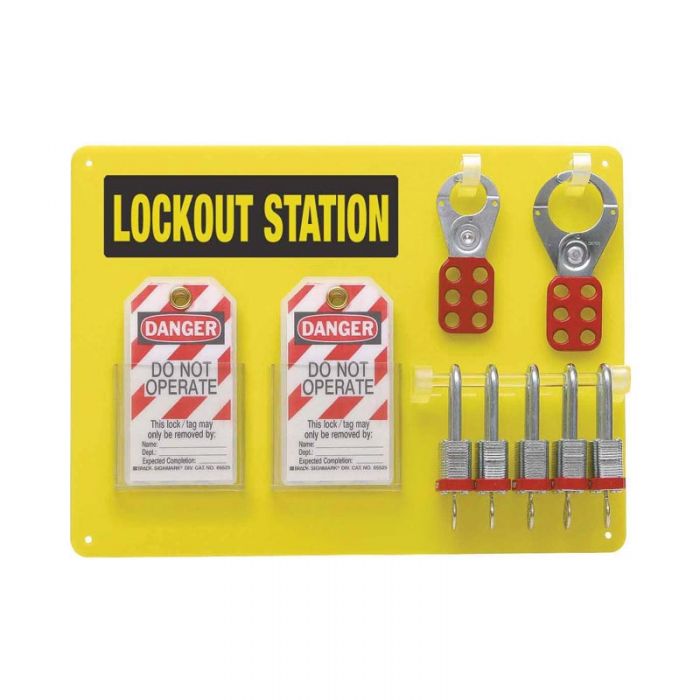 51186 5-Lock Board With 19mm Steel Padlocks