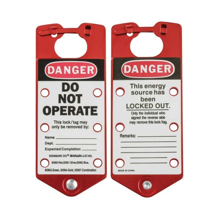 65960 Labelled Lockout Hasps Pack