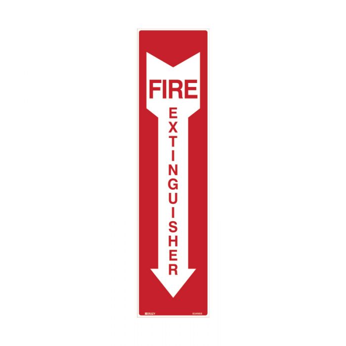 73531 Fire Equipment Sign - Fire Extinguisher Arrow Down 