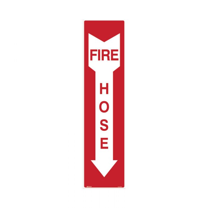 73537 Fire Equipment Sign - Fire Hose Arrow Down 
