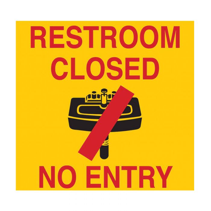 BradyCone Warning Sign - Restroom Closed No Entry