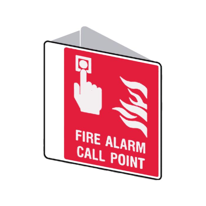 Double Sided Fire Equipment Sign - Fire Alarm Call Point  