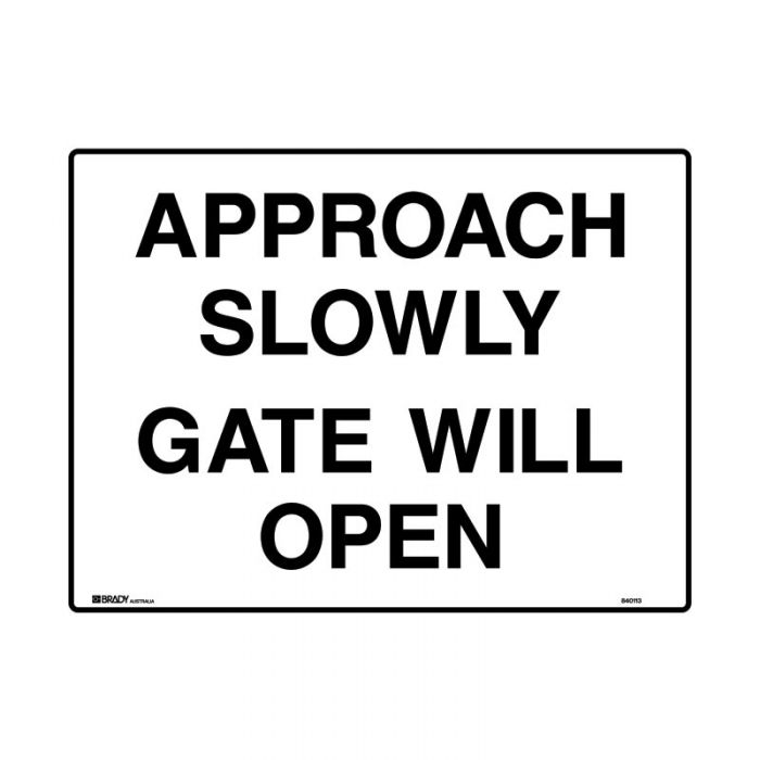 830225 Warehouse-Loading Dock Sign - Approach Slowly Gate Will Open 