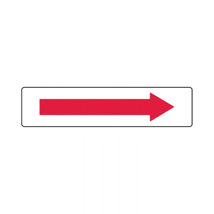 830259 Fire Equipment Sign - White Sign With Red Arrow Right 