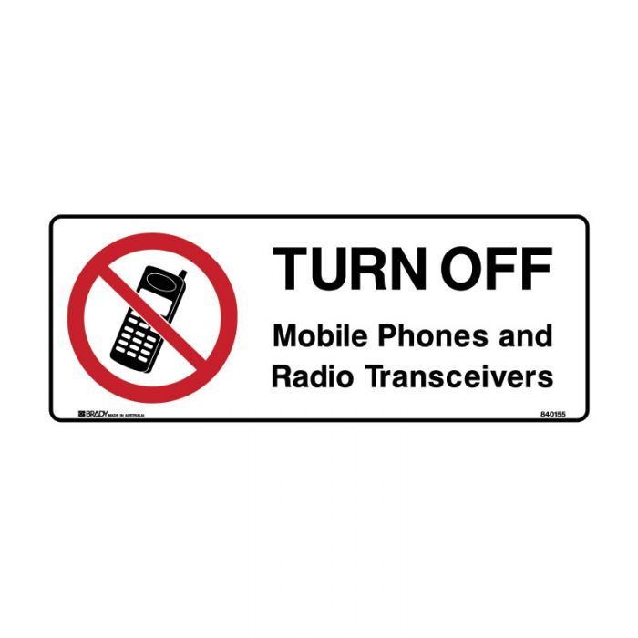 830416 Prohibition Sign - Turn Off Mobile Phones And Radio Transceivers 