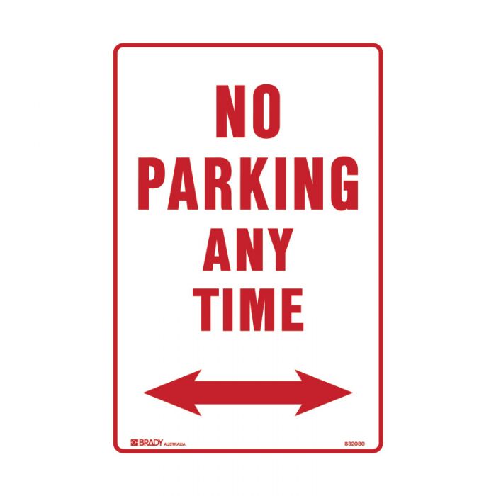 832080 Parking & No Parking Sign - No Parking Any Time Arrow Both Ways 