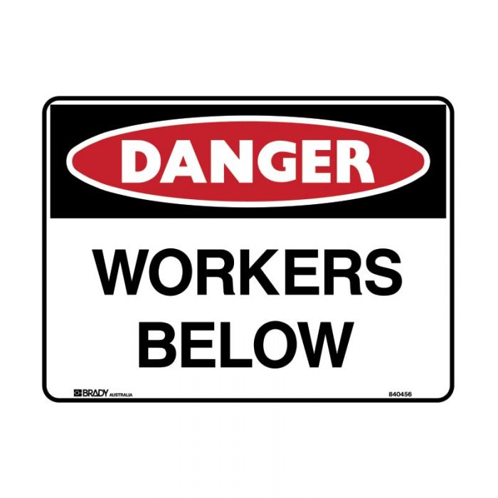 832120 Danger Sign - Workers Below 