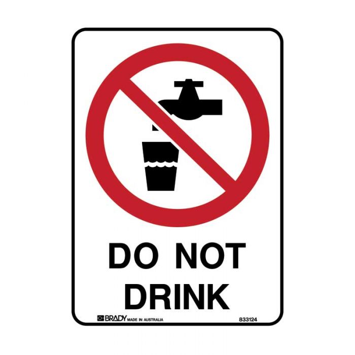 832173 Prohibition Sign - Do Not Drink 