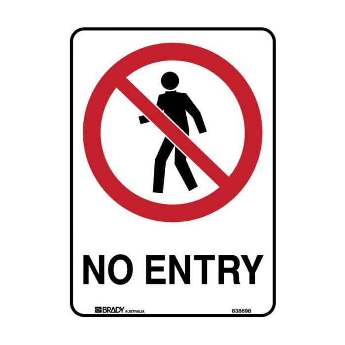 832180 Prohibition Sign - No Entry 