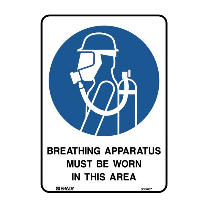 832205 Mandatory Sign - Breathing Apparatus Must Be Worn In This Area 