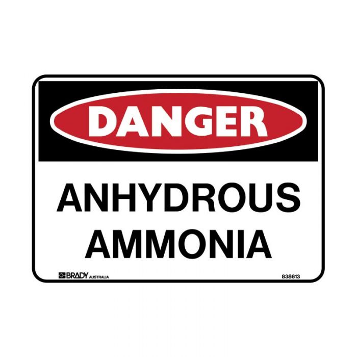 832216 Danger Sign - Anhydrous Ammonia 