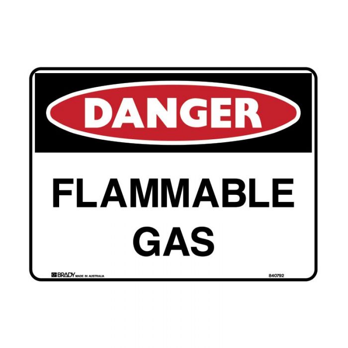 832230 Danger Sign - Flammable Gas 