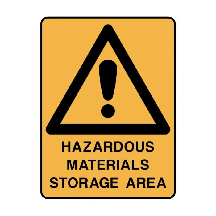 832296 Warning Sign - Hazardous Materials Storage Area 