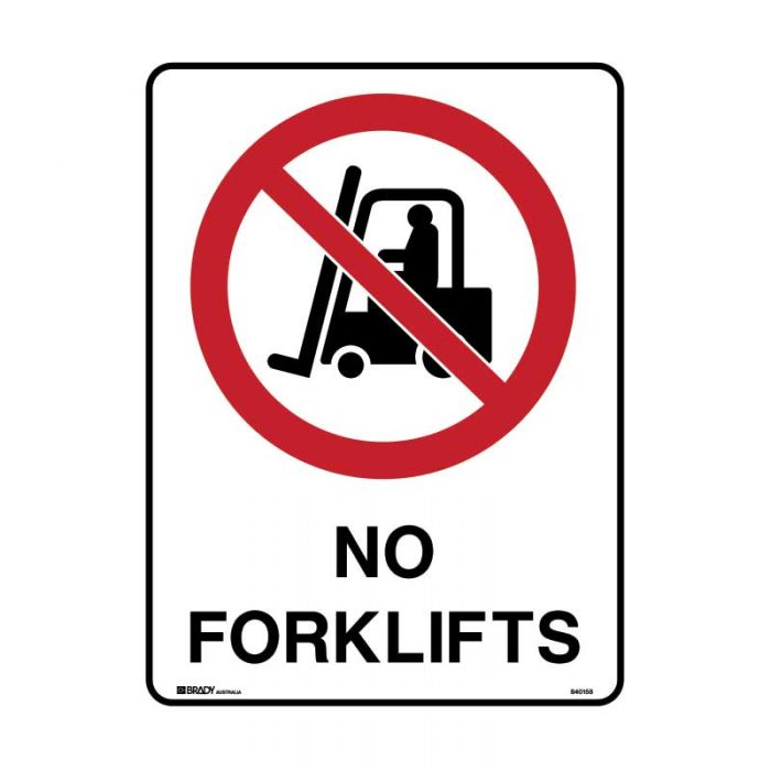 832349 Prohibition Sign - No Forklifts 