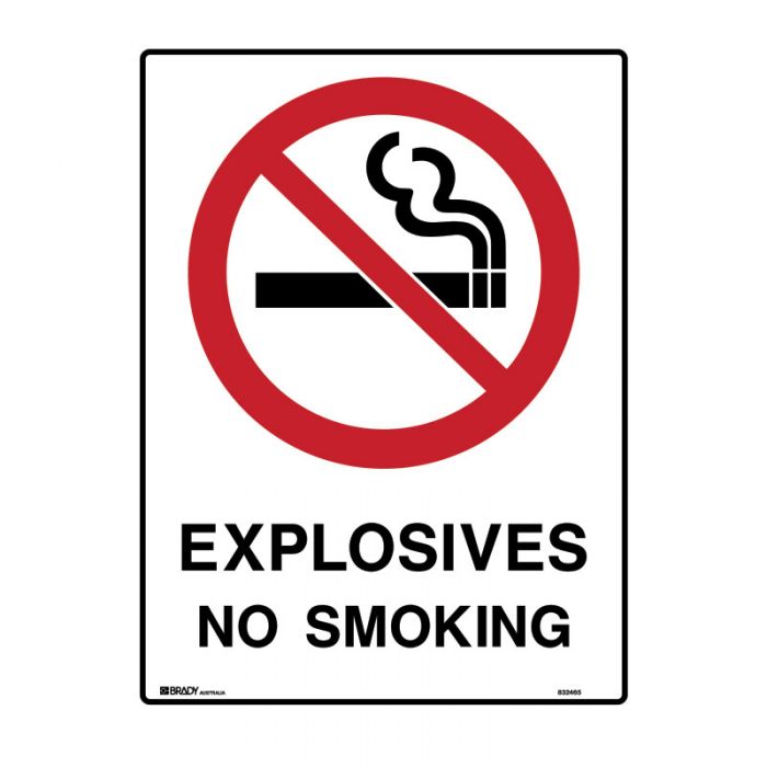 832465 Prohibition Sign - Explosives No Smoking 