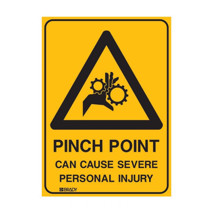 832563 Warning Sign - Pinch Point Can Cause Severe Personal Injury 