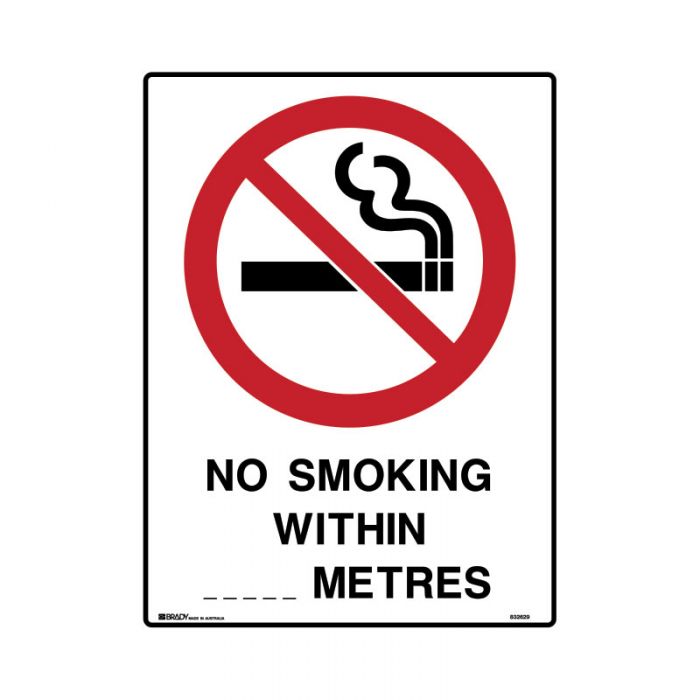 832629 No Smoking Sign - No Smoking Within __ Metres 