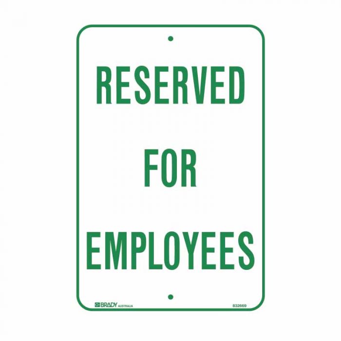 832669 Parking & No Parking Sign - Reserved For Employees 