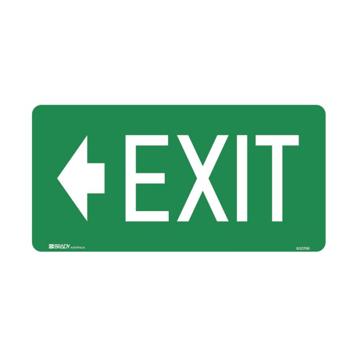 832706 Exit Sign - Exit Arrow Left 