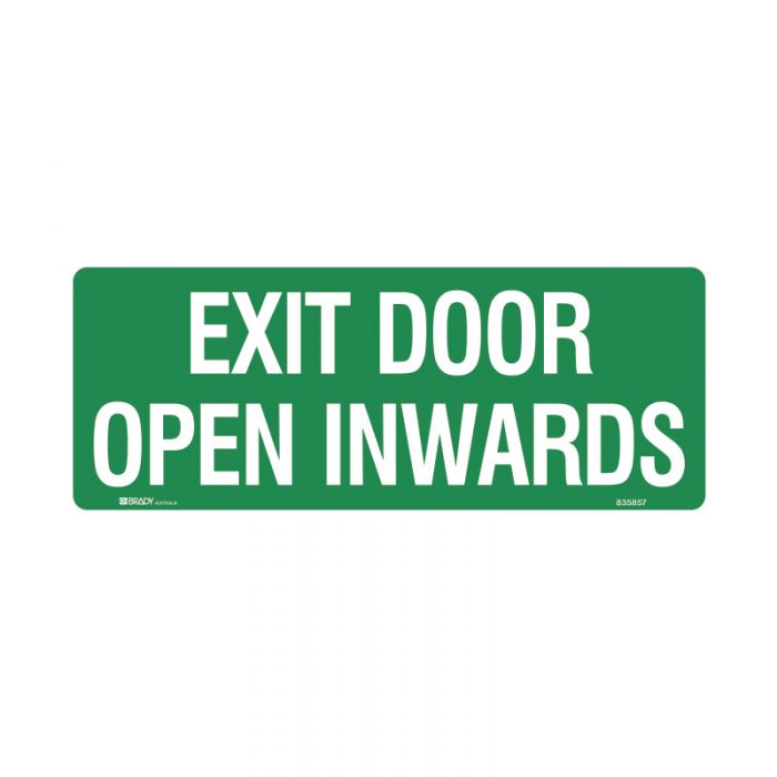 832747 Exit Sign - Exit Door Open Inwards 