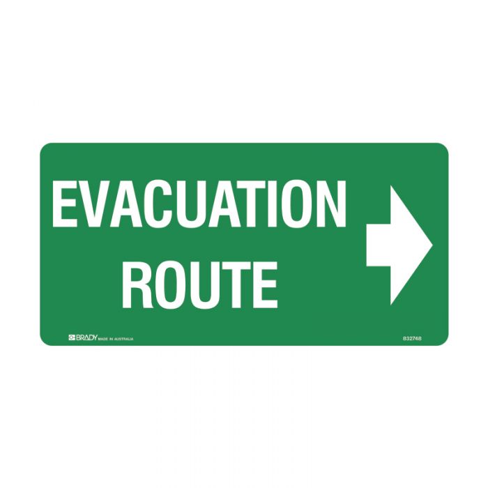 832748 Exit Sign - Evacuation Route Arrow Right 