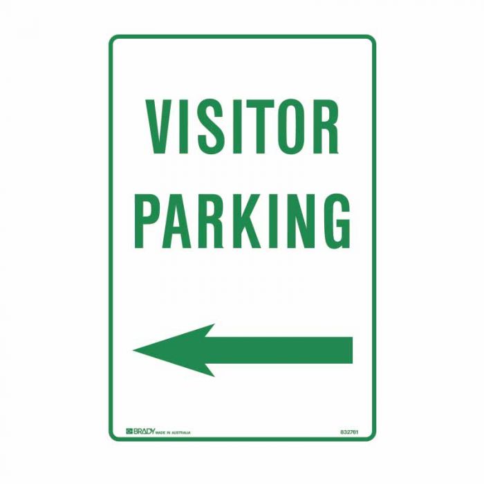 832761 Parking & No Parking Sign - Visitor Parking Arrow left 