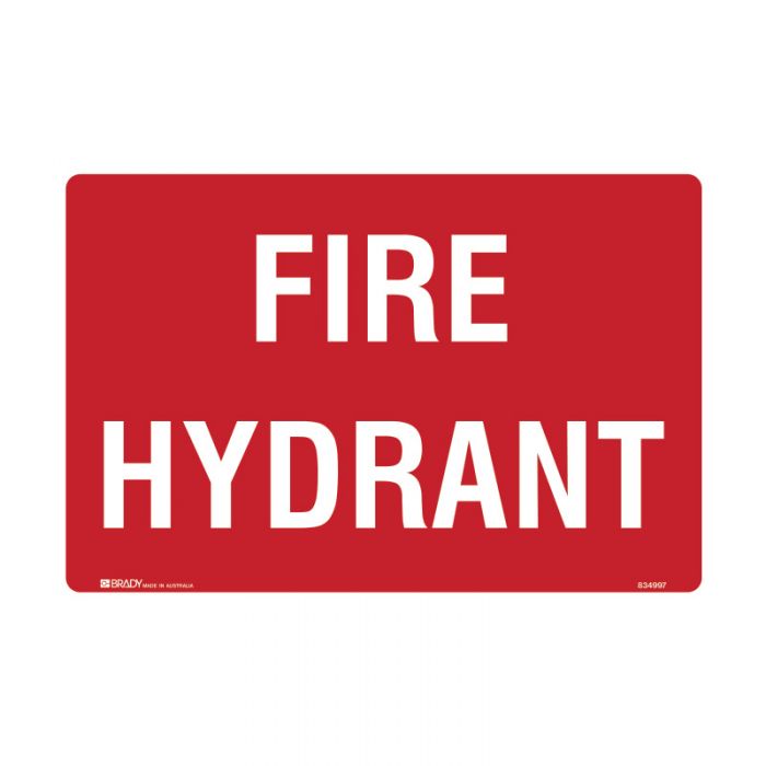 833204 Fire Equipment Sign - Fire Hydrant 