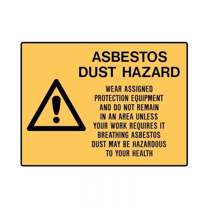 833216 Asbestos Sign - Asbestos Dust Hazard 