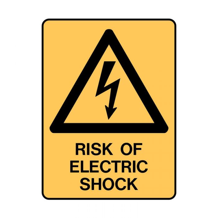 833274 Warning Sign - Risk Of Electric Shock 