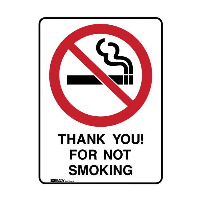 833327 Prohibition Sign - Thank You For Not Smoking 